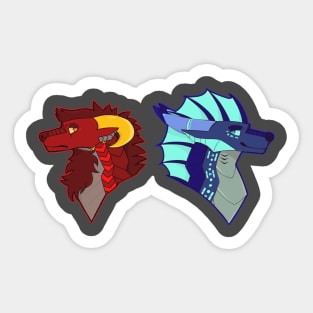 Fire and Water Dragon🔥❤💧💙 Sticker